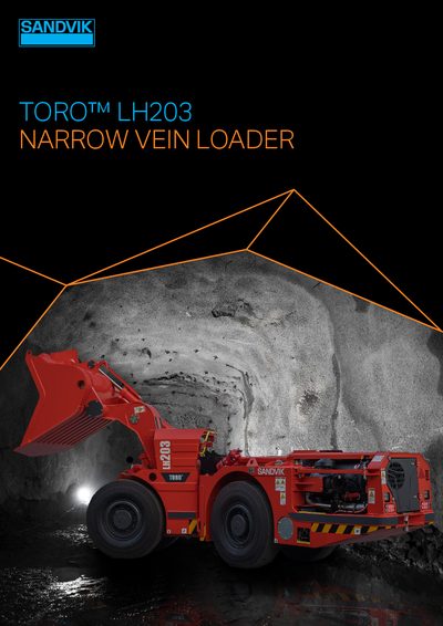 Sandvik Toro LH203 Narrow Vein Loader Product Brochure - cover page