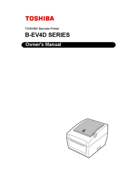 Toshiba B-EV4D Series Barcode Printer User Manual