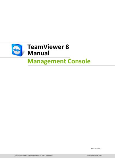 TeamViewer 8 Management Console User Manual