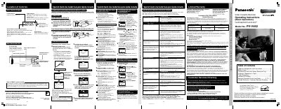Panasonic PVV462 VCR User Manual - cover page
