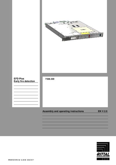 Minimax EFD Plus 7338.220 Smoke Aspirating System Operating Instructions - cover page