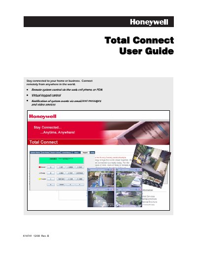 Honeywell Total Connect User Guide - cover page