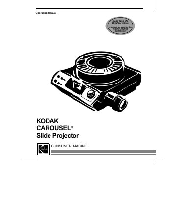 Kodak Carousel Slide Projector User Manual - cover page