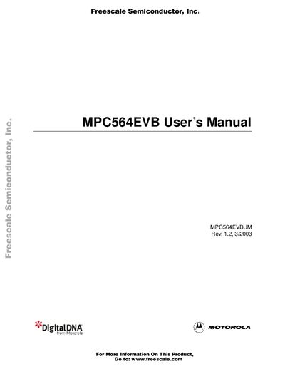 Motorola MPC564EVB User Manual - cover page