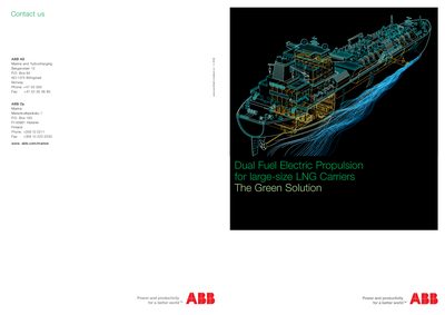 ABB Dual Fuel Electric Propulsion Brochure for LNG Carriers - cover page