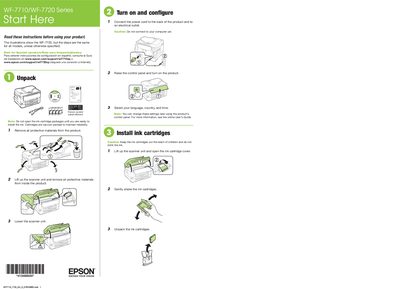 Epson WF-7710/WF-7720 Inkjet Printer User Manual - cover page