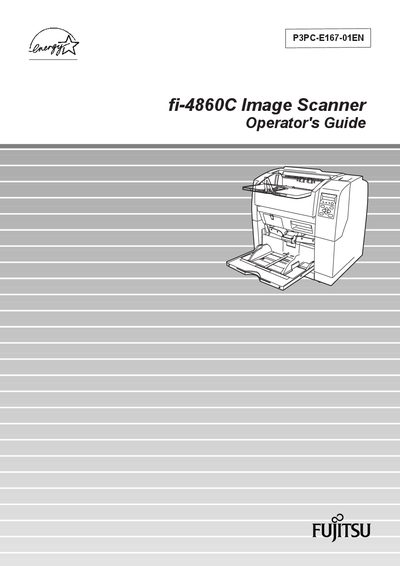 Fujitsu fi-4860C Duplex Color Scanner Operator's Guide - cover page
