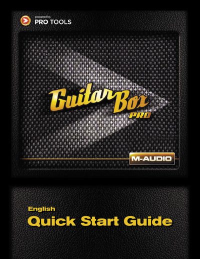 M-Audio GuitarBox/GuitarBox Pro Quick Start Guide - cover page