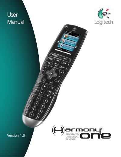 Logitech Harmony One User Manual - cover page