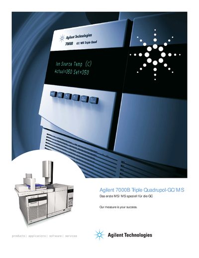 Agilent 7000B Triple Quadrupole GC/MS Brochure - German Version - cover page