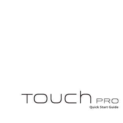 HTC Touch Pro Smartphone Quick Start Guide - cover page