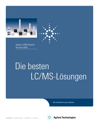Agilent 6000 Series LC/MS Product Leaflet - cover page