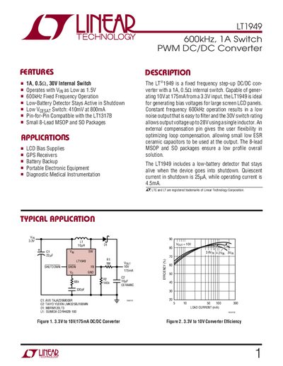 Linear Technology LT1949 Datasheet - cover page