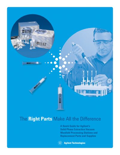 Agilent SPE Vacuum Manifold Processing Station Parts and Supplies Leaflet - cover page
