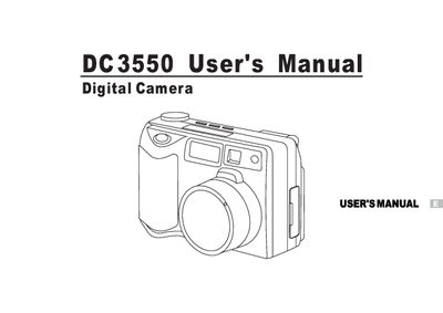 Argus DC3550 Digital Camera User Manual - cover page