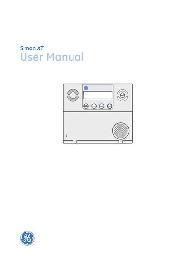 GE Security Simon XT User Manual - cover page
