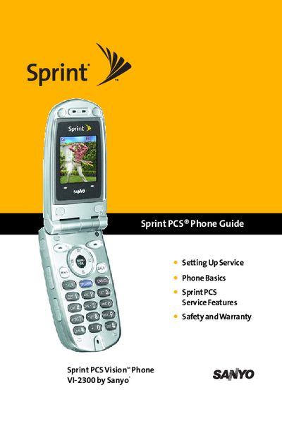 Sanyo VI-2300 User Manual - cover page