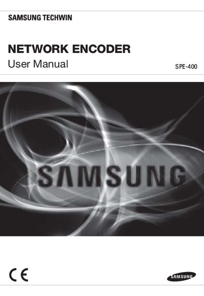 Samsung SPE-400 Network Encoder User Manual - cover page