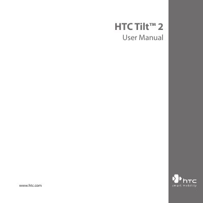 HTC Tilt 2 User Manual - cover page