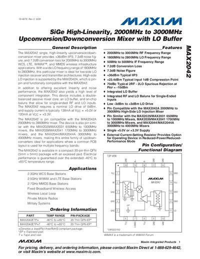 Maxim MAX2042 Mixer Handbook - cover page