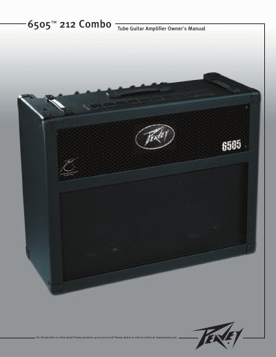 Peavey 6505 212 Combo Owner's Manual - cover page