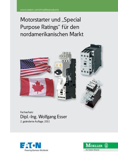 Eaton Motor Starter Special Purpose Ratings Application Note - cover page