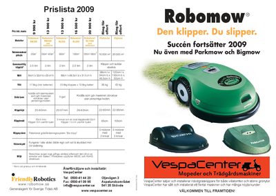 Robomow Weeding Machine User Manual - cover page