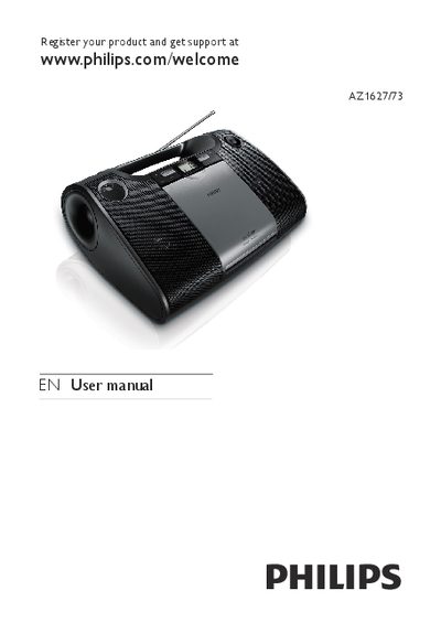 Philips AZ1627/73 CD Soundmachine User Manual - cover page