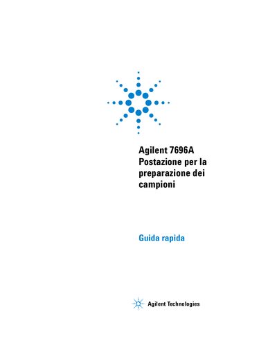Agilent 7696A Sample Prep Workbench Quick Start Guide - cover page