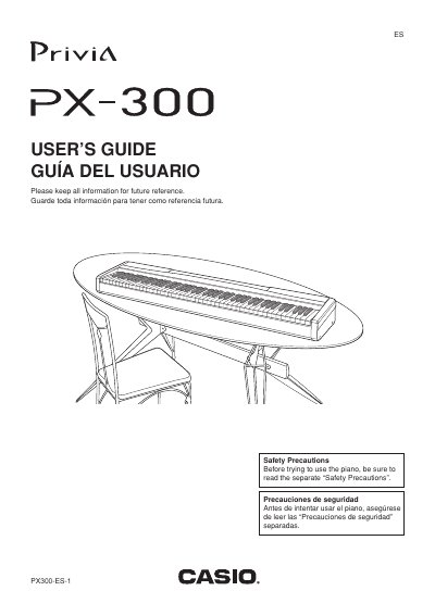 Casio PX-300 User Manual - cover page