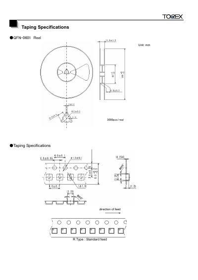 TOREX QFN-0601 Reel Manual