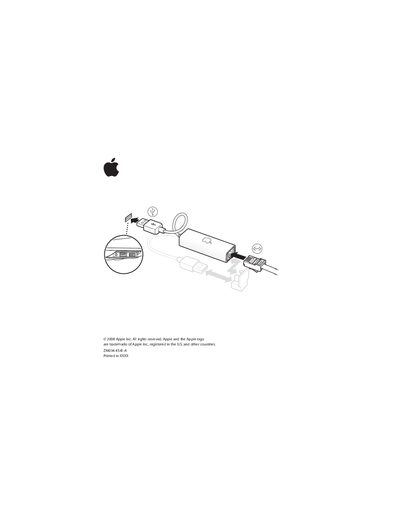 apple 2008 Apple Inc. All rights reserved. Apple the Apple logo are trademarks of Apple Inc. registered in the U.S. other countries. ZM034-4541-A Printed in XXXX - cover page