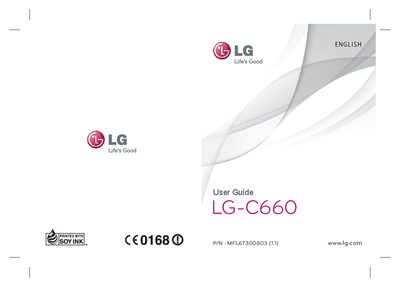 LG C660 Mobile Phone User Manual