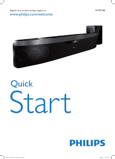 Philips HTS7140 Quick Start Guide