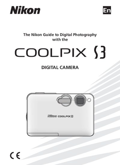 Nikon COOLPIX S3 User Manual - cover page
