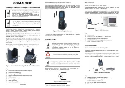 Datalogic Skorpio Single Cradle Ethernet User Manual - cover page