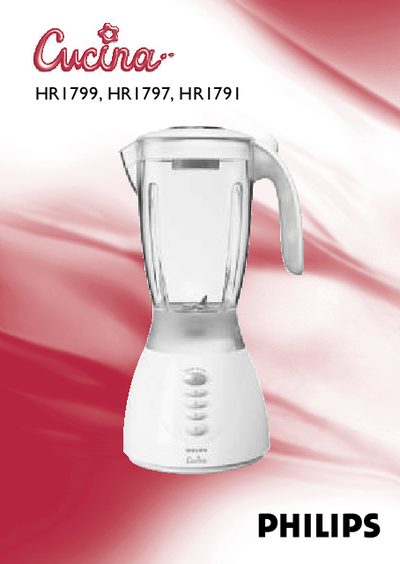 Philips HR1799/HR1797/HR1791 User Manual - cover page