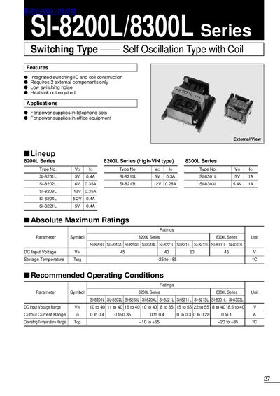 SI-8200L/8300L Series Datasheet - cover page