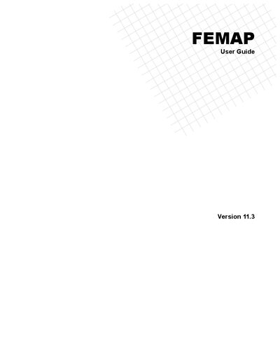 Siemens FEMAP User Guide Version 11.3 - cover page
