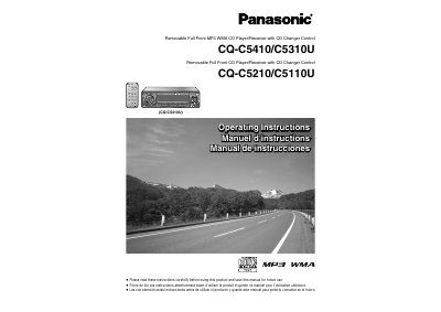 Panasonic CQ-C5410U/C5310U/C5210U/C5110U Operating Instructions - cover page