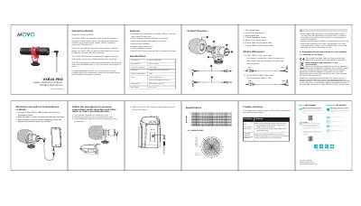 MOVO VXR10 PRO Super-Cardioid Condenser Microphone Instruction Manual - cover page