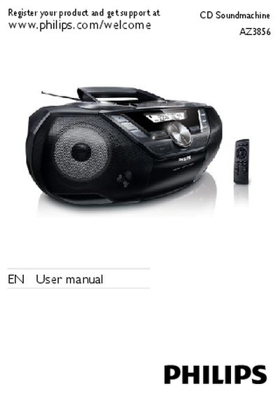 Philips AZ3856 CD Soundmachine User Manual - cover page