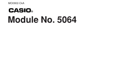 Casio 5064 Watch User Manual - cover page