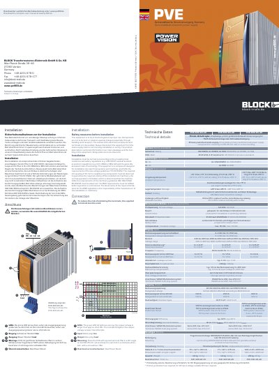 BLOCK Transformatoren-Elektronik GmbH Co. KG Max-Planck-Stra&szlig;e 36 46 27283 Verden Germany(1) - cover page