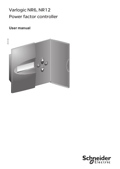 Schneider Electric NR6/NR12 Power Factor Controller User Manual - cover page