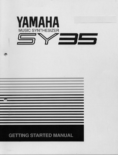 Yamaha SY35 Music Synthesizer Getting Started Manual