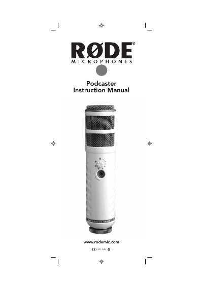 RØDE Podcaster Instruction Manual - cover page