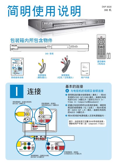 Philips DVP 3020 DVD Player User Manual - cover page