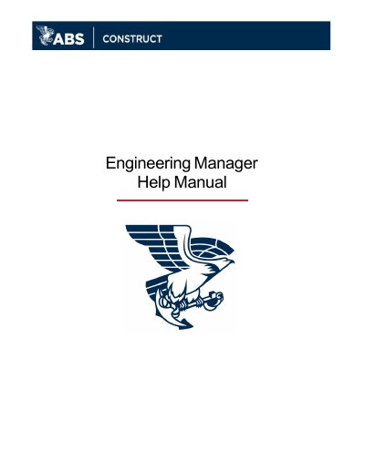 ABS Engineering Manager 2 User Manual - cover page