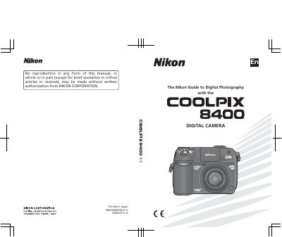 Nikon COOLPIX 8400 User Guide - cover page